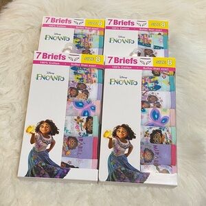 Disney Encanto Girls' Colorful Briefs Set, 4 packages of seven briefs